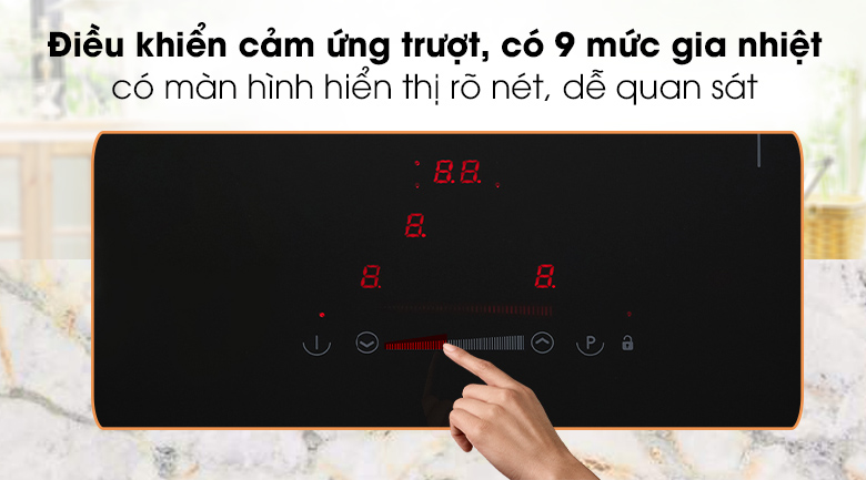 Bảng điều khiển - Bếp từ 3 vùng nấu Hafele HC-I603D